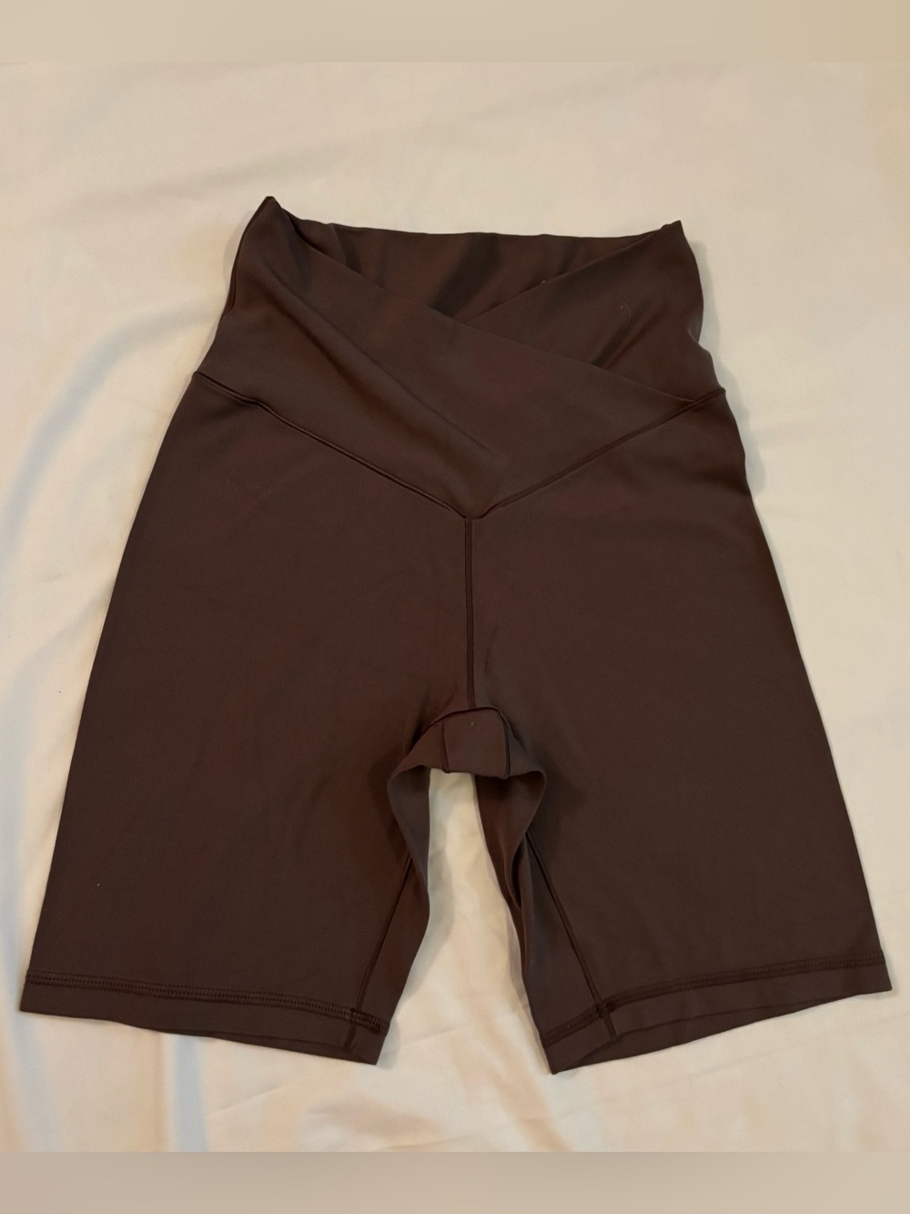 OFFLINE By Aerie Real Me Crossover High Waisted Bike Short in Dark Brown!!